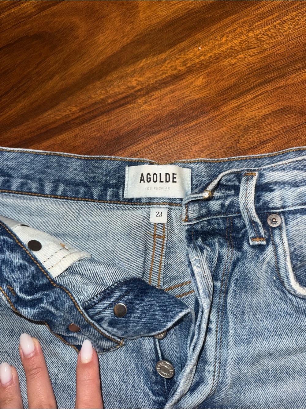 Agolde Light Blue High-Rise Denim Jeans